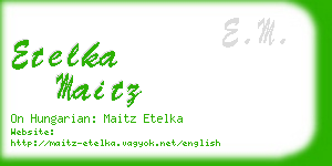 etelka maitz business card